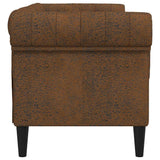 Canapé Chesterfield avec coussin Marron 182.5 x 74.5 x 74.5 cm