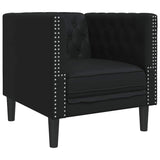 Fauteuil Chesterfield Argyle Noir 71 x 74.5 x 70.5 cm Faux cuir
