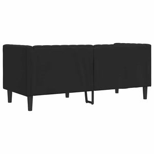 Canapé Chesterfield Argyle Noir 174 x 74.5 x 70.5 cm Faux cuir