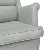 Fauteuil Gris clair 71 x 92 x 91 cm Velours