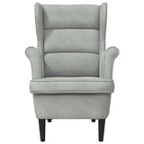 Fauteuil Gris clair 71 x 92 x 91 cm Velours