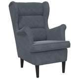 Fauteuil Gris foncé 71 x 92 x 91 cm Velours