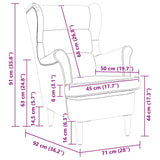 Fauteuil Noir 71 x 92 x 91 cm Velours