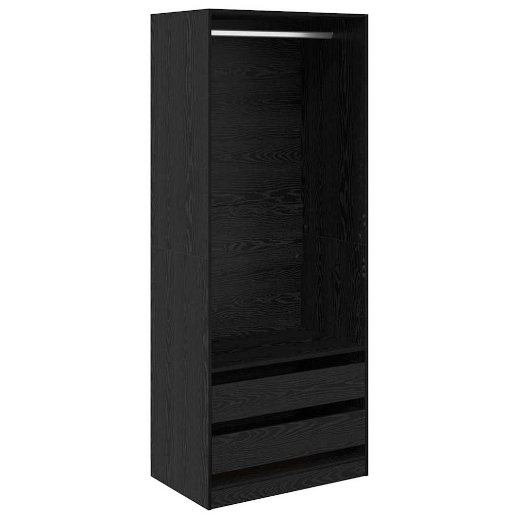 Armoire Chêne noir 80 x 50 x 200 cm Bois d'ingénierie
