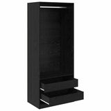 Armoire Chêne noir 80 x 50 x 200 cm Bois d'ingénierie