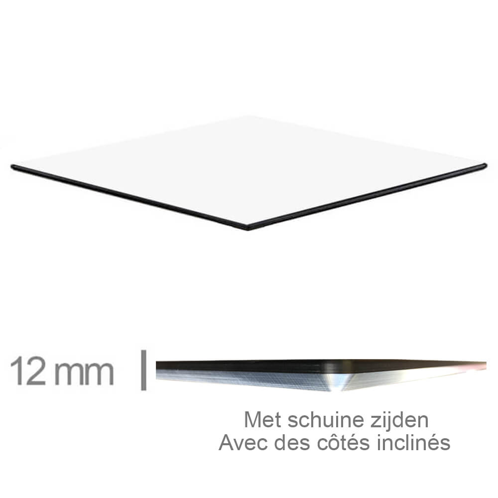 Plateau De Table COMPACT Blanc 69x69cm