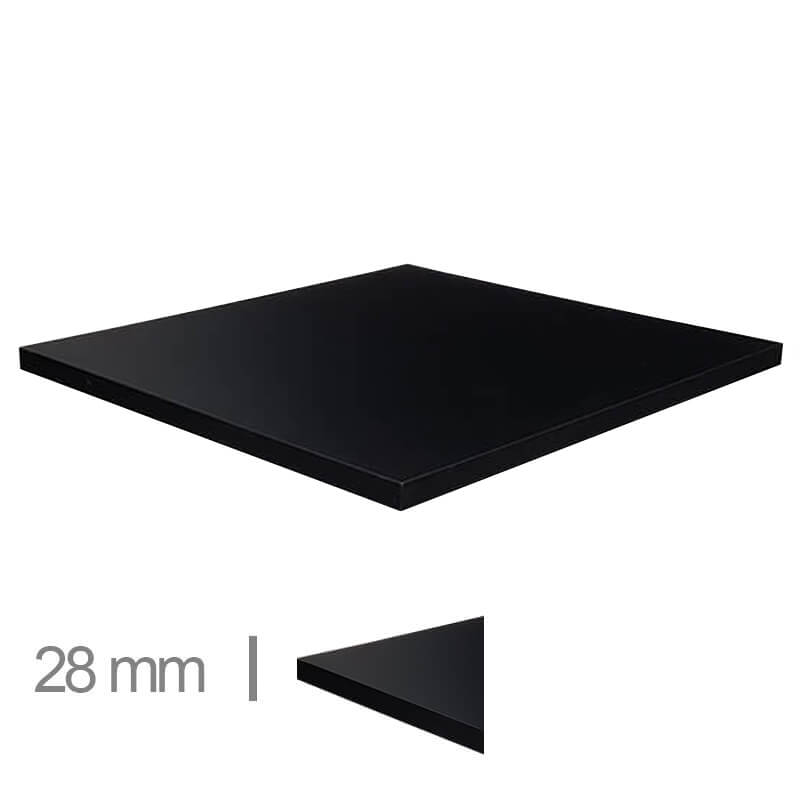 Plateau De Table MADRID Zwart 60x60cm