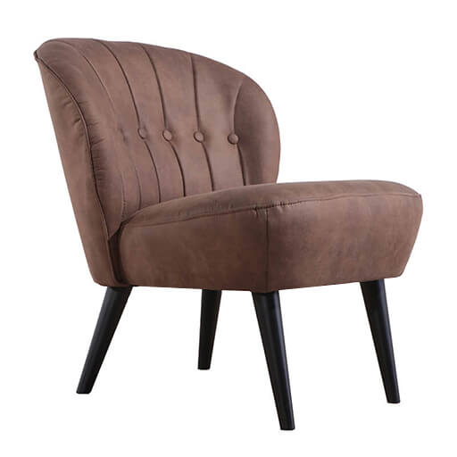 Fauteuil Leto Brun