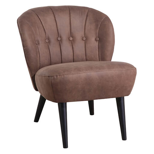 Fauteuil Leto Brun