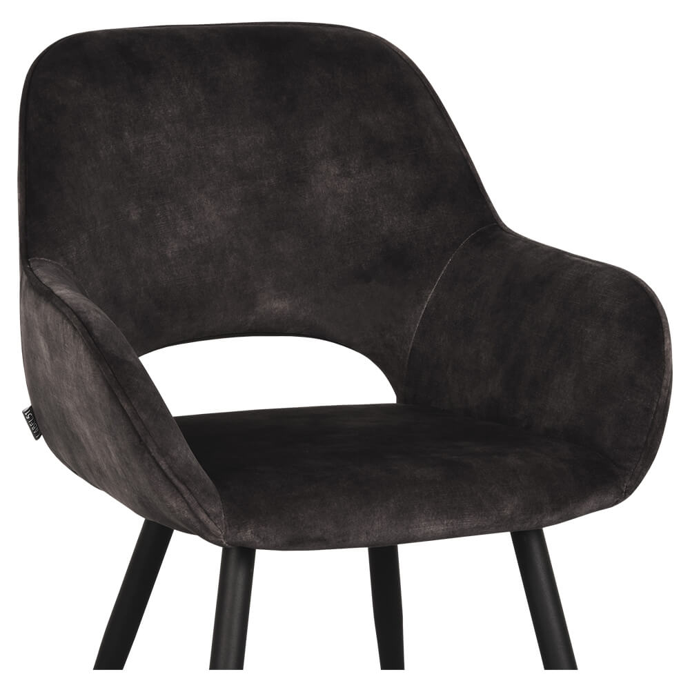 Chaise Flore Anthracite