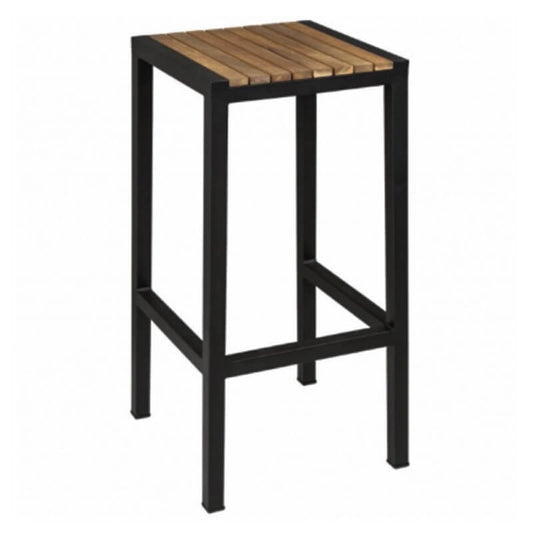 Tabouret De Bar En Acier Et Bois D’acacia