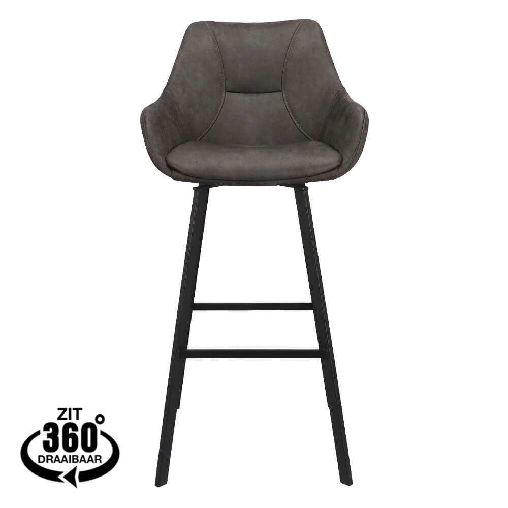 Silla de bar de polarización antracita