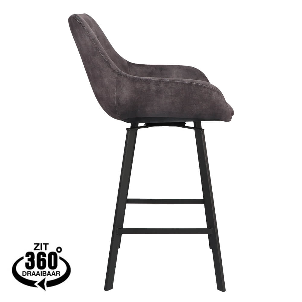 Chaise De Bar Bias Anthracite