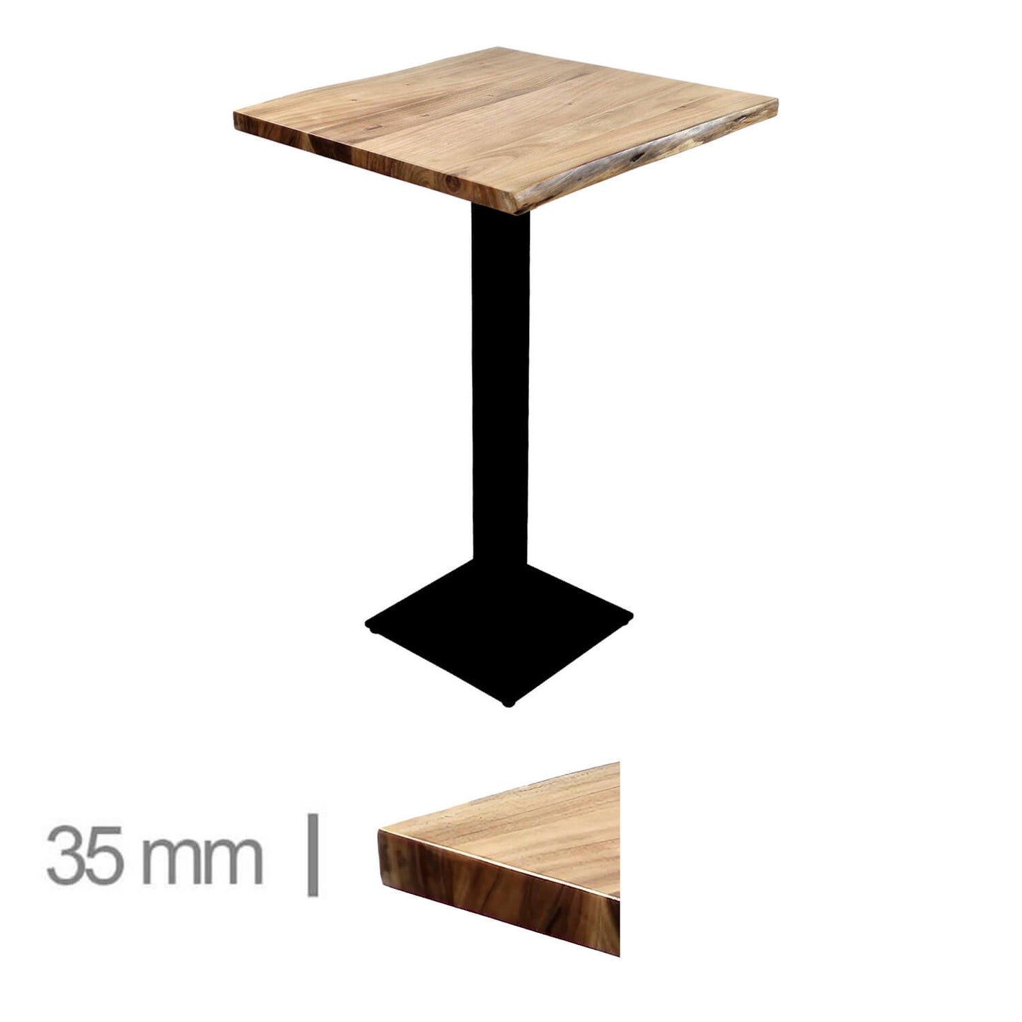 Table Haute HORECA Acacia 75×75Cm