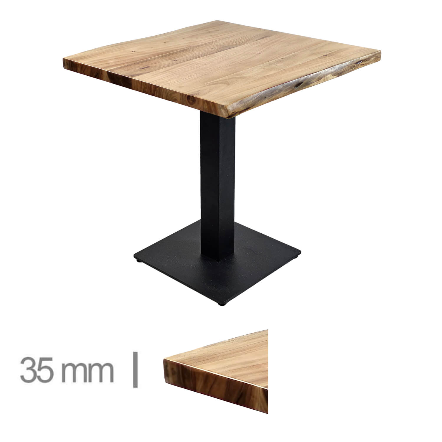 Tabla Horeca Acacia 75 × 75 cm