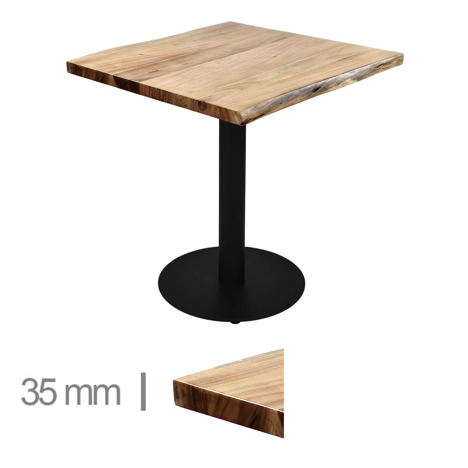 Tabla Horeca Acacia 75 × 75 cm