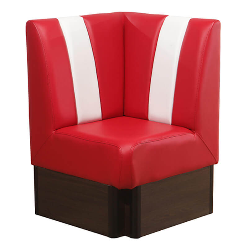 Banquette De Café Safran American D’Angle Rouge Blanc