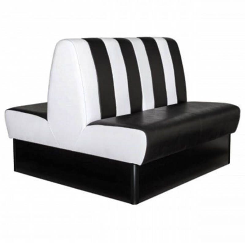 Banquette De Café Safran Double Noir Blanc