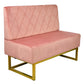 Banquette De Café En Velours Troje Rose