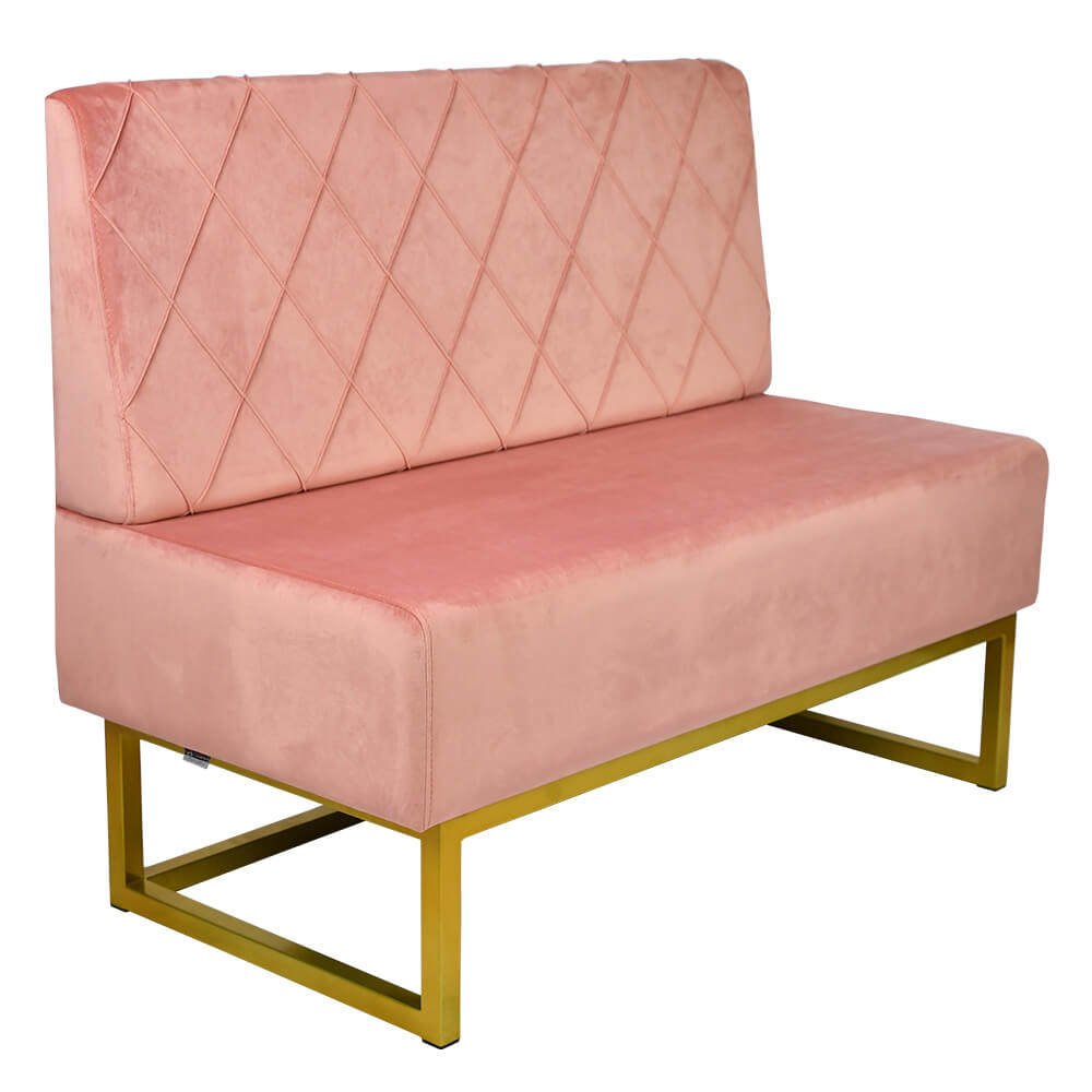 Banquette De Café En Velours Troje Rose