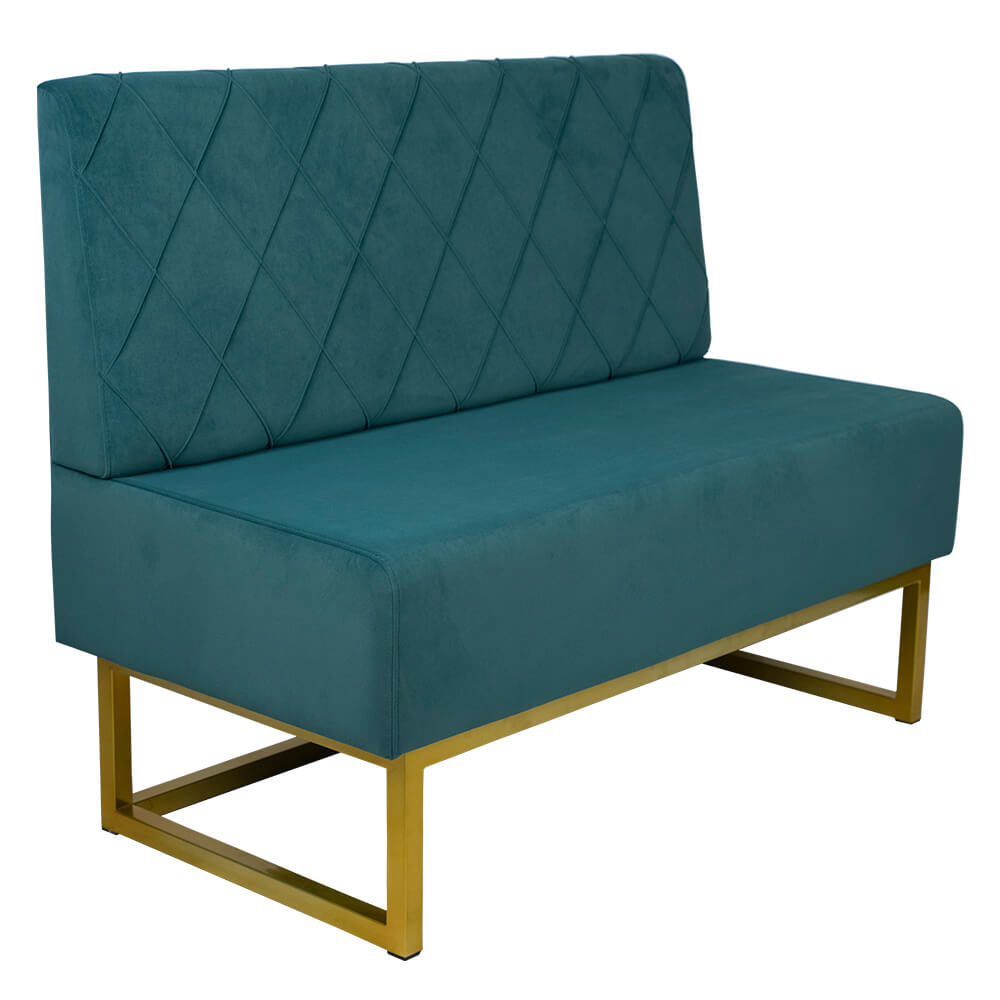 Banquette De Café En Velours Troje Bleu Turquoise