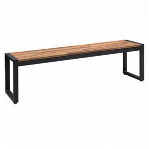 Banc Industriel De Café En Acier Et Bois D’acacia 38×160 Cm