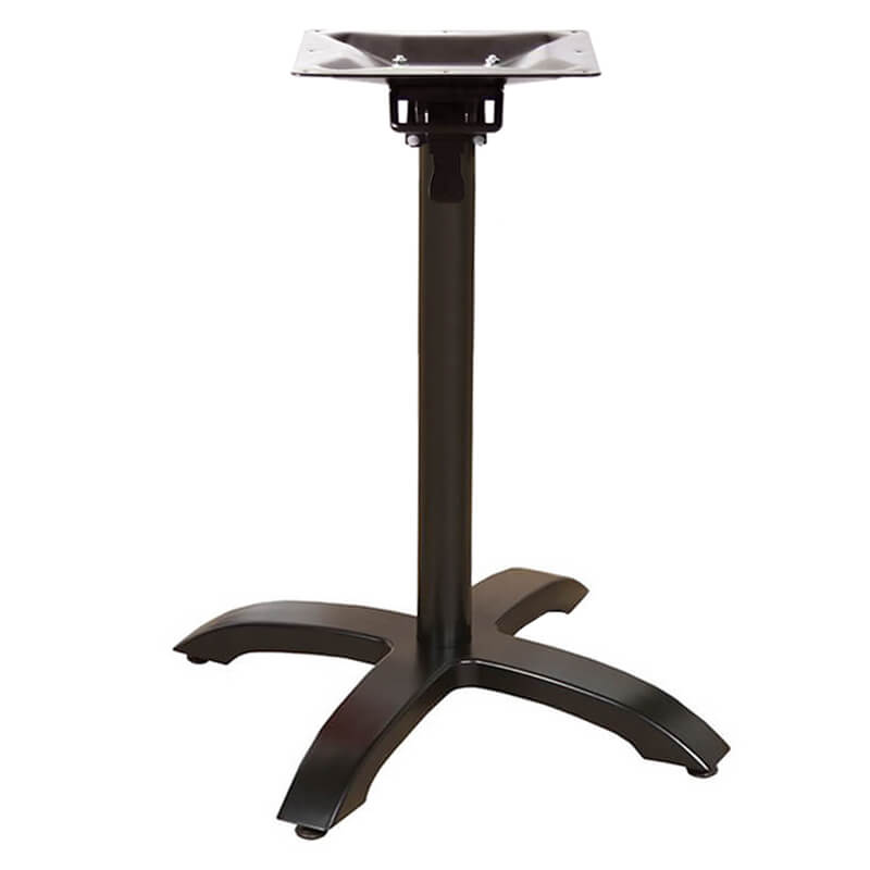 Table Avec Pied Pliable De Café Dublin Noir 70×70 Cm