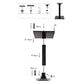 Pied De Table Pliable De Café Acier 40×40 Hauteur 72,50