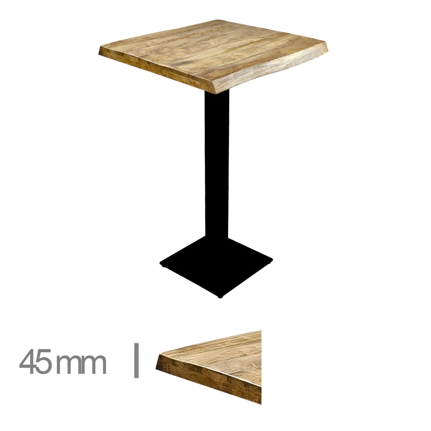 Tabella di mango alto 70 × 70 cm