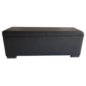 Pouffe retangular preto