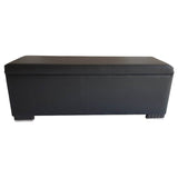 Pouffe retangular preto