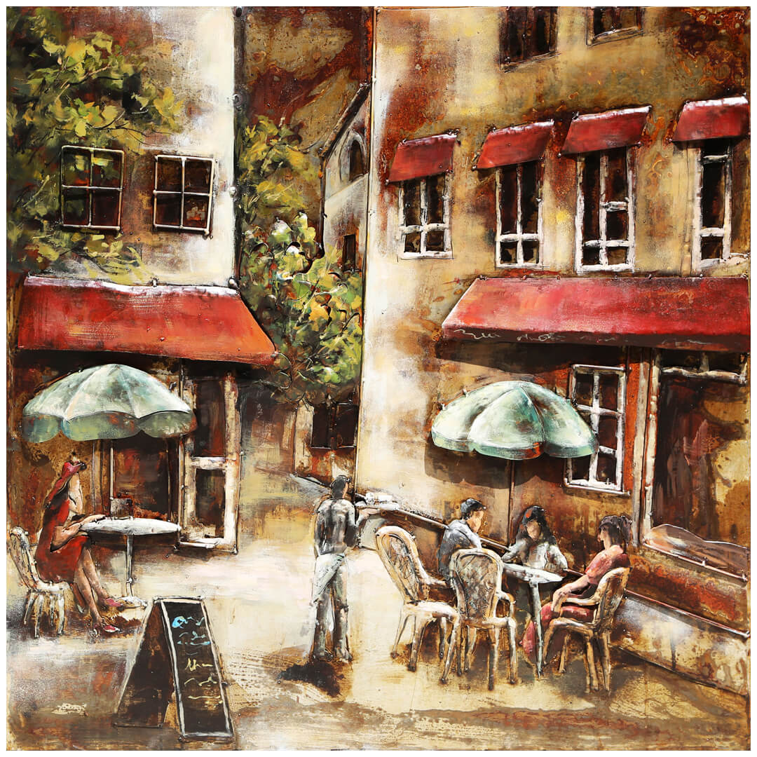 Pintura 3D sobre metal 358 100 × 100 cm
