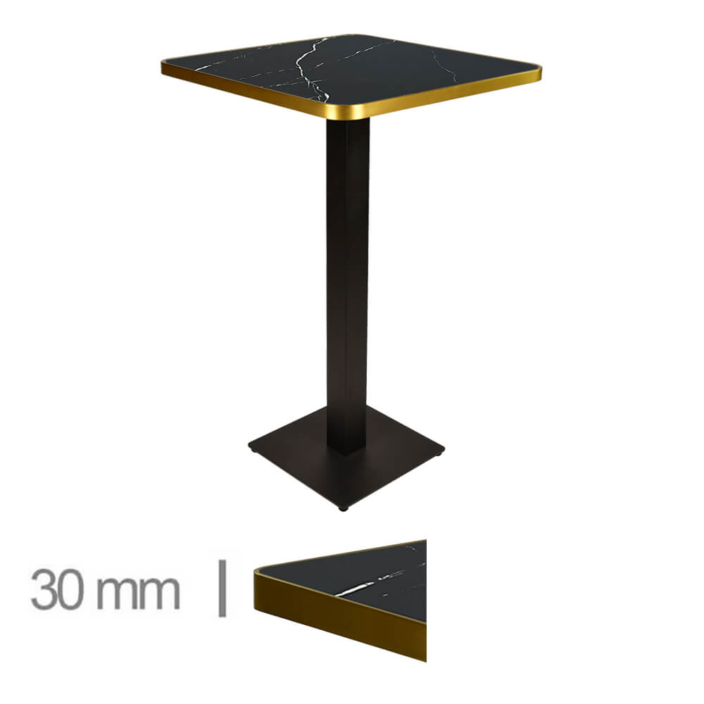 Table Haute ORECA Noir 70×70Cm