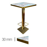 Table Haute ORECA Nacré 70×70Cm