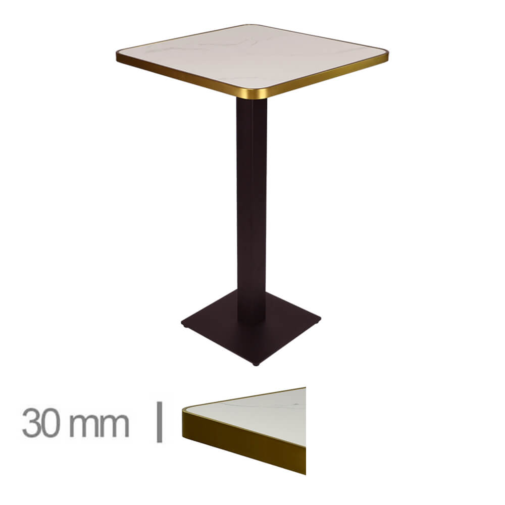 Table Haute ORECA Blanc 60×60Cm