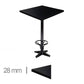 Table Haute De Café Madrid Noir 70×70 Hauteur 108