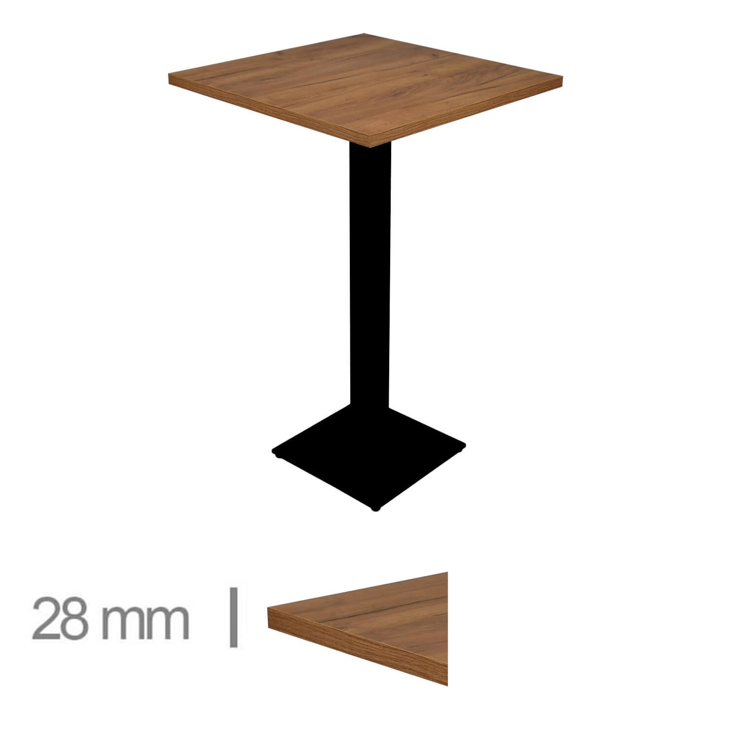 Table Haute MADRID 70×70cm