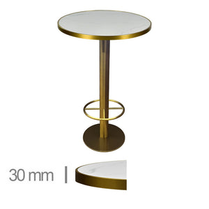 Table Haute ORECA Blanc 60Cm