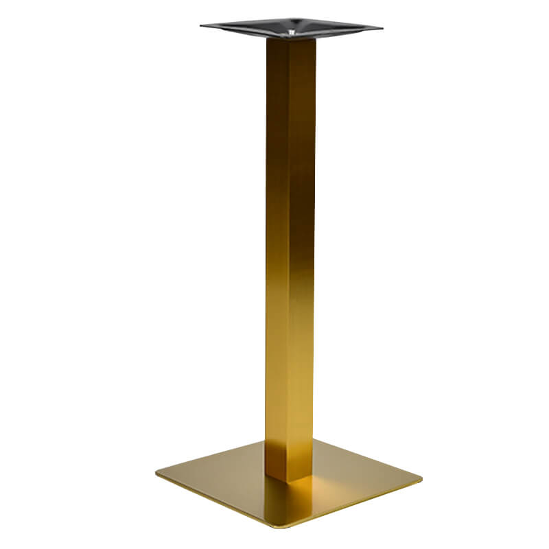 Pied De Table Haute Acier Inoxydable Et Fer 45×45cm