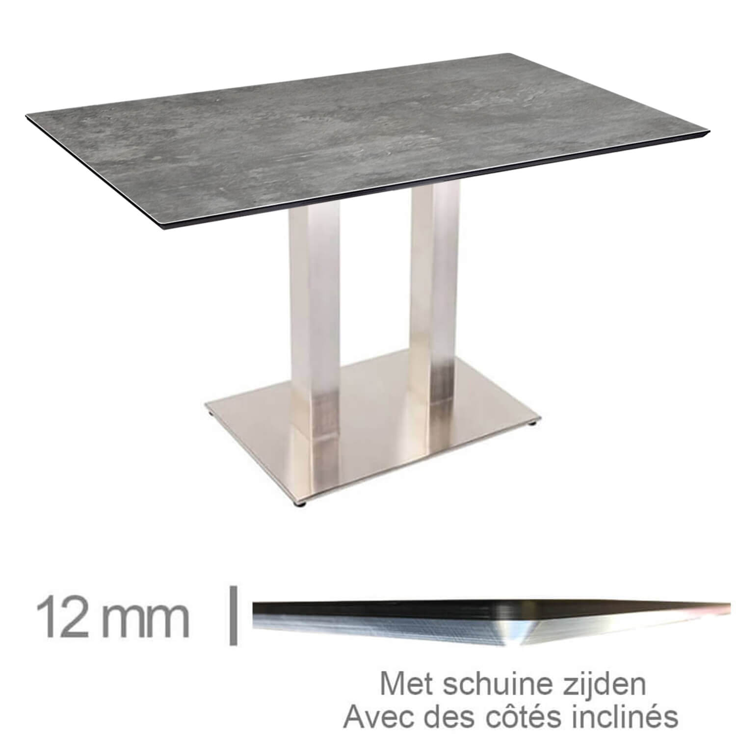 Kompaktbeton Tabelle 69 × 120 cm