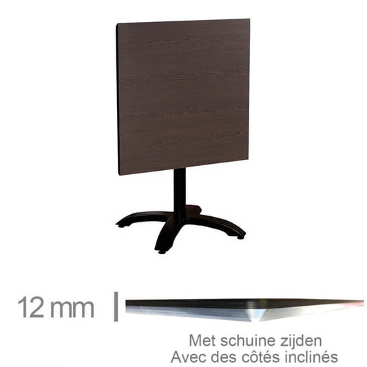 Table Pliable Compact Wenge 69×69Cm