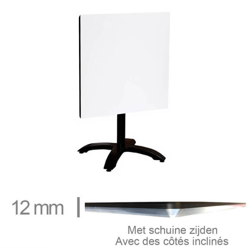 Kompakte weiße faltbare Tabelle 69 × 69 cm
