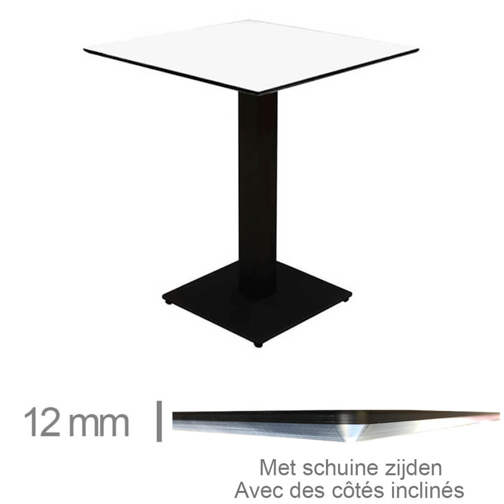 Kompakte weiße Tabelle 69 × 69 cm