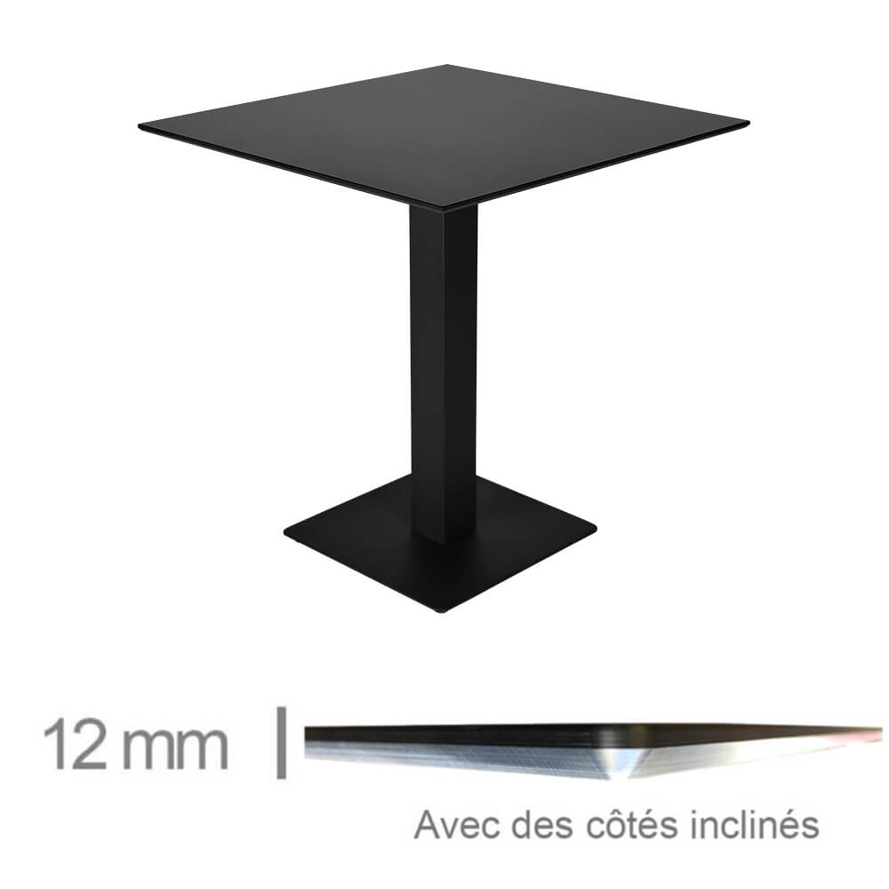 Table De Café Compact Noir 69×69