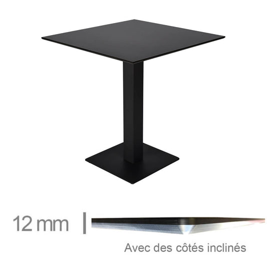 Table De Café Compact Noir 69×69