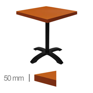 Table Avec Pied Pliable De Café Dublin Orange 60×60 Cm