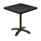 Table Avec Pied Pliable De Café Dublin Noir 60×60 Cm