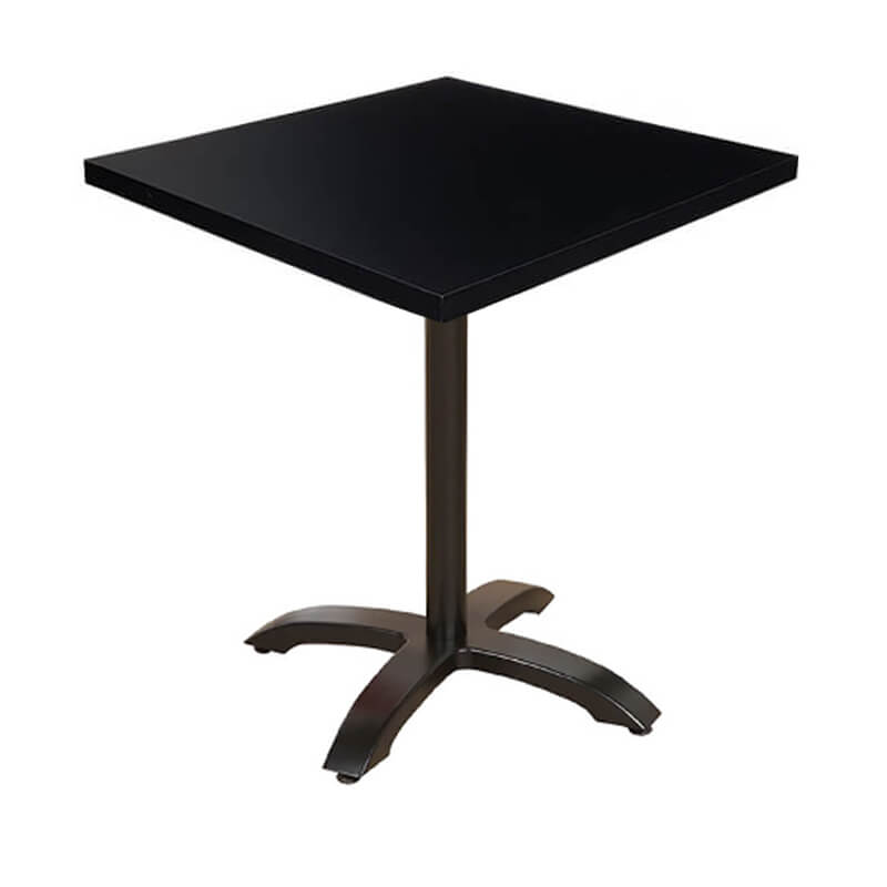 Table Avec Pied Pliable De Café Madrid Noir 60×60 Cm