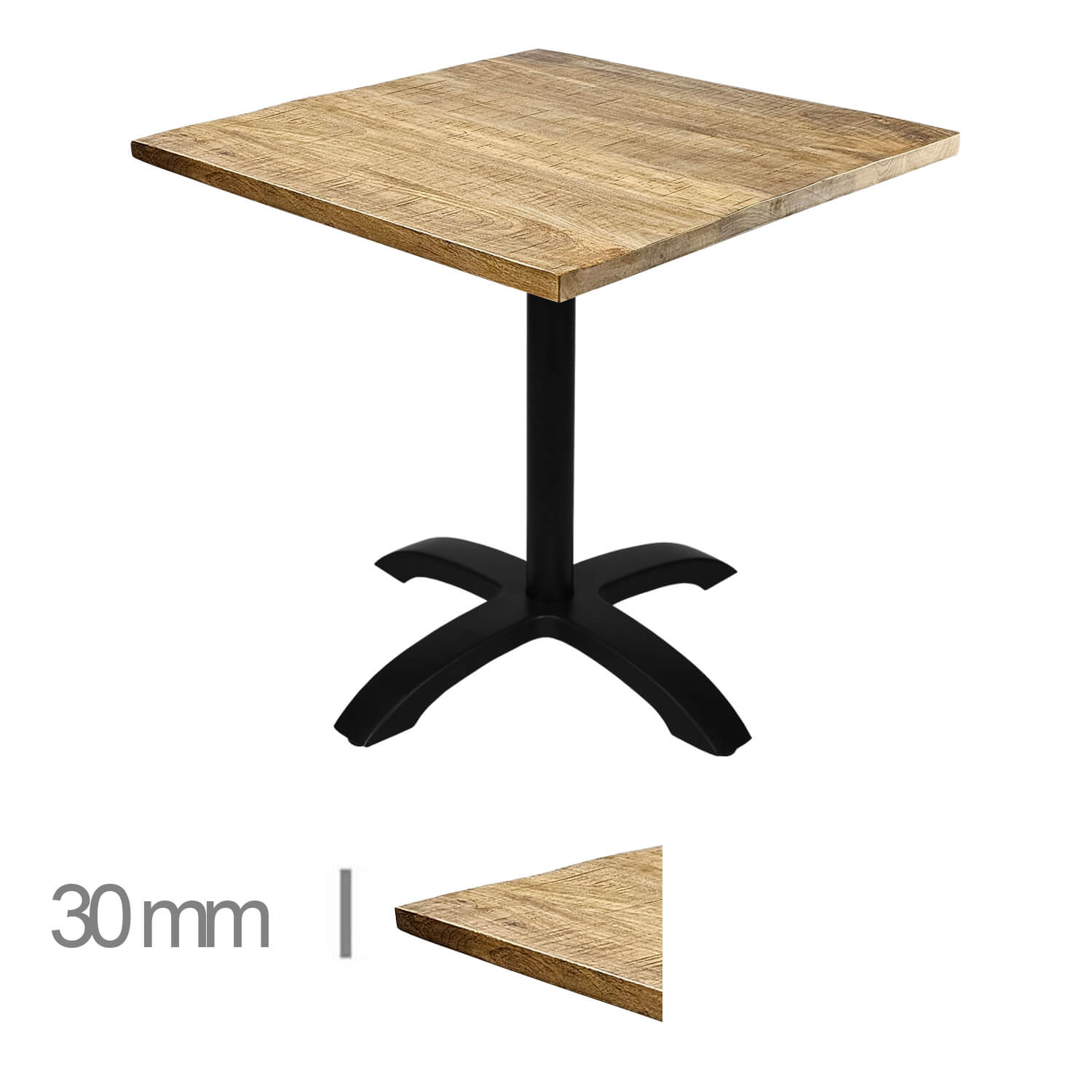 Tabella pieghevole di mango Horeca 70 × 70 cm