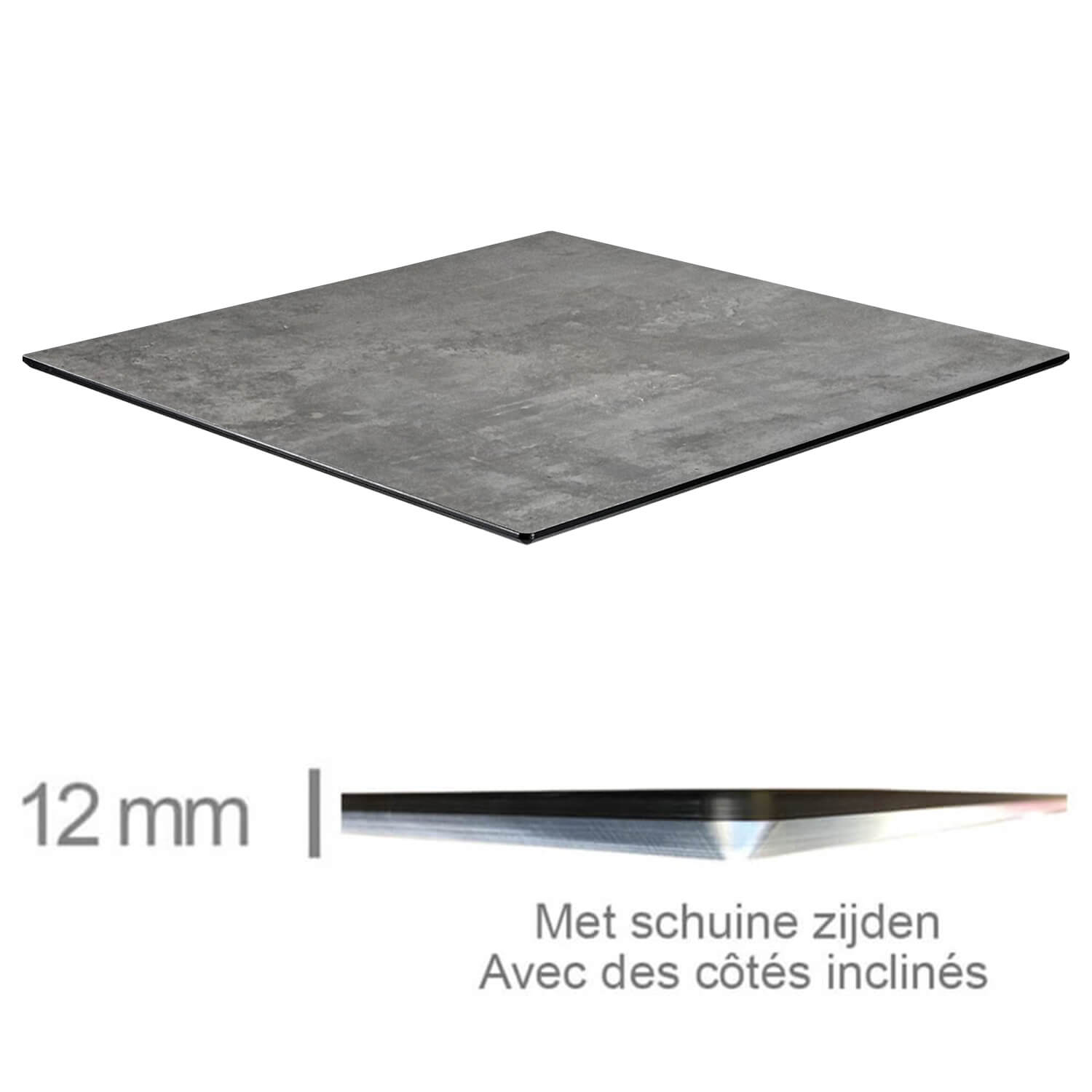 Plateau De Table Compact Béton 69x69cm